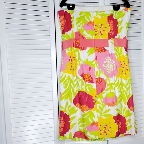 Lilly Pulitzer Women’s Floral Print Strapless Dress Size 12 - Picture 2 of 8
